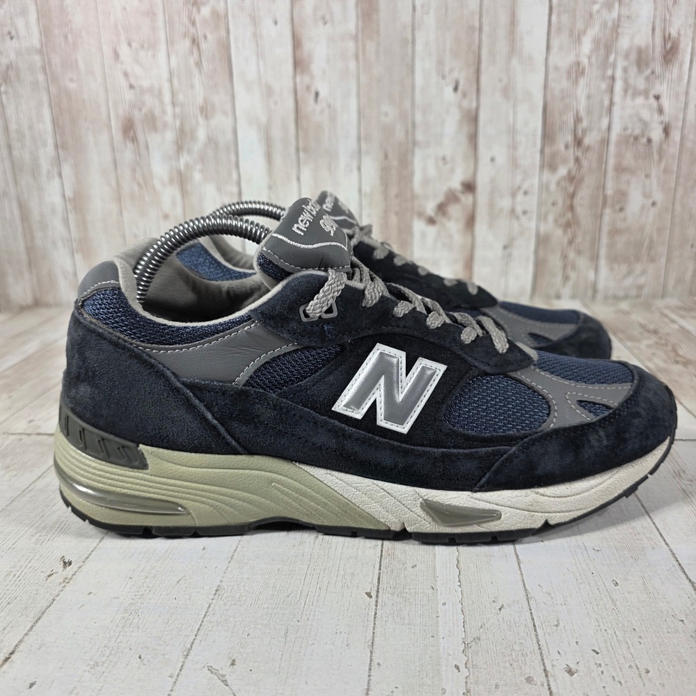 New Balance 991 Made in England Navy Grey Suede M991NV Mens 7.5 D